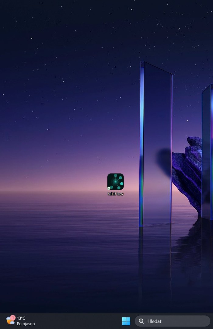 FaktFlow na ploše Windows 11